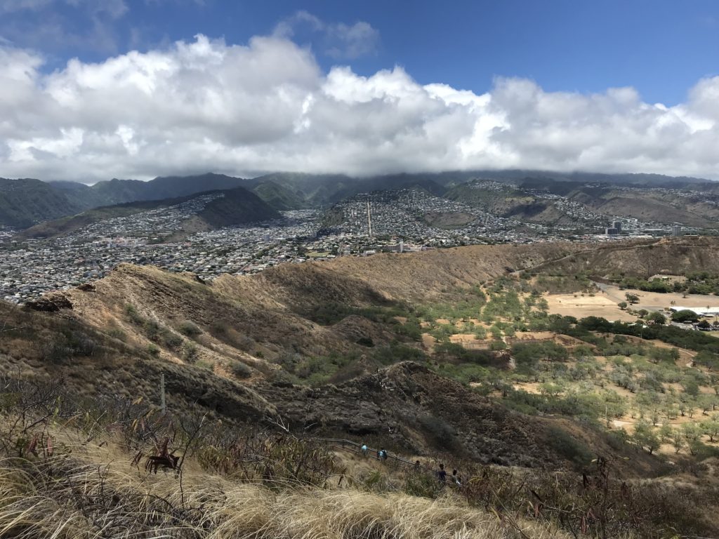 view of diamond head from trail